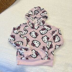 Hello Kitty Sanrio kids soft fuzzy hoody sweatshirt